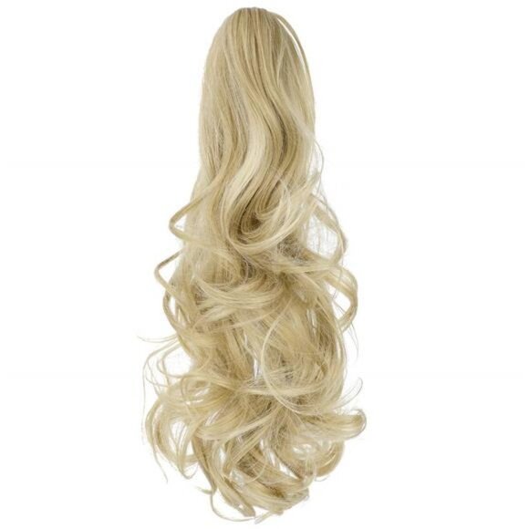 Womens Ponytail Extension Claw Light Blonde Mix Bleach Blonde - Picture 1 of 6